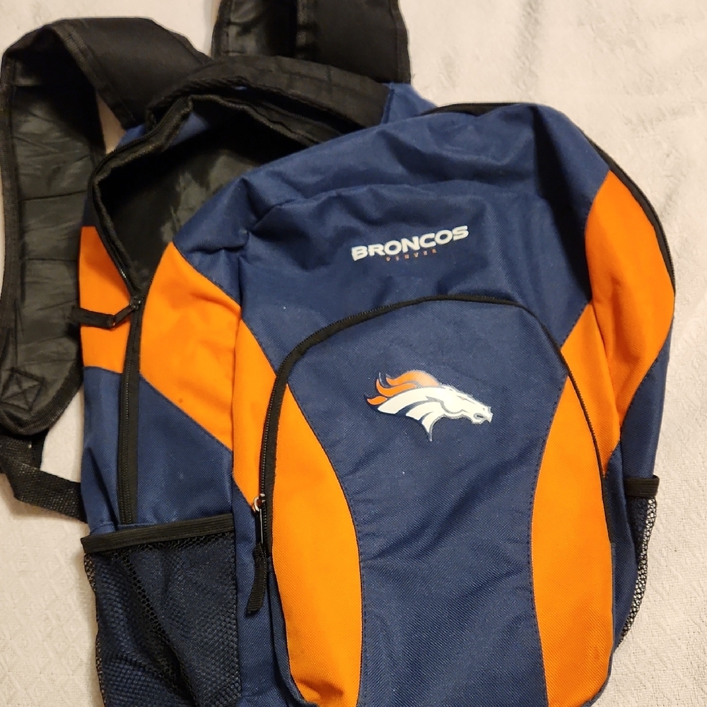 Durable  Fabric Blue And Orange Very Clean Inside And Out, Adjustable Strap